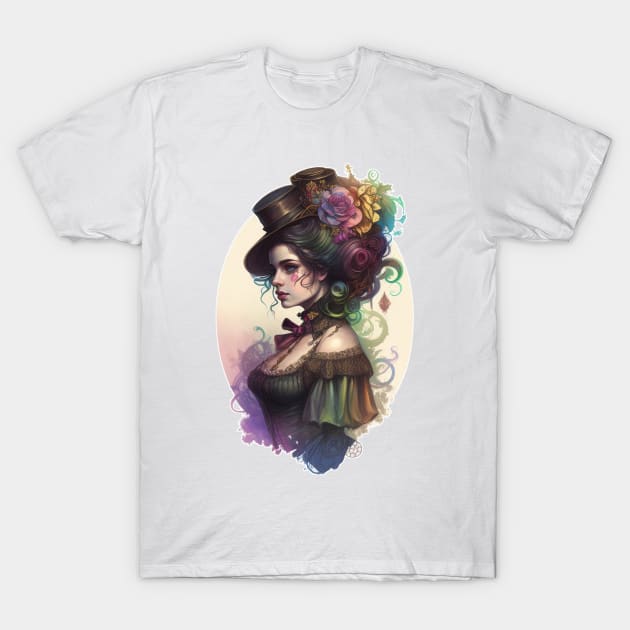 Whimsical Victorian Lady: Pastel Art T-Shirt by GoblinGlamour